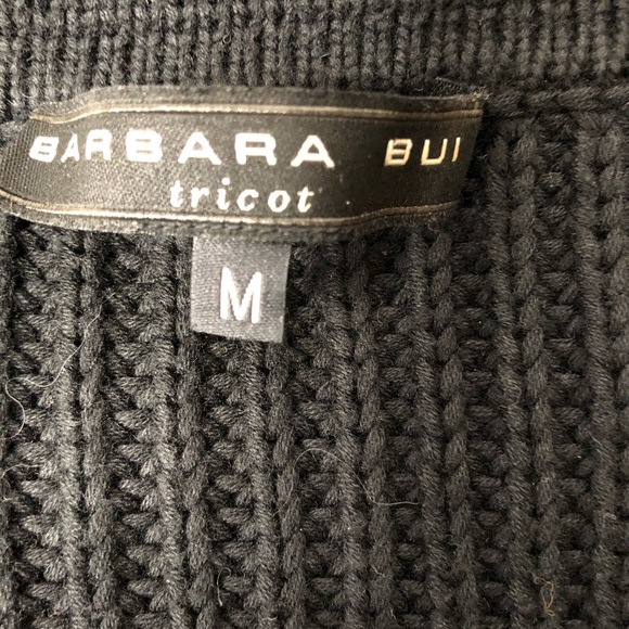 Barbara Bui Black Heavy Cotton Cable Knit Sweater - Picture 8 of 8